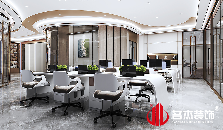 开放办公区域装修设计效果