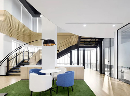 多样化办公需求的办公装修设计空间是怎样设计的——宁波金融企业